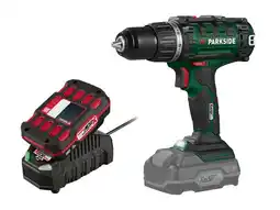 Lidl PARKSIDE Accu-schroefboormachine 20 V 45 Nm met 2 Ah accu en 2,4 A acculader aanbieding