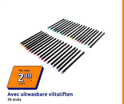 Action Avec uitwasbare viltstiften aanbieding