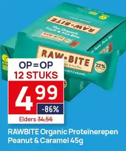 Butlon Rawbite Organic Proteïnerepen Peanut & Caramel aanbieding