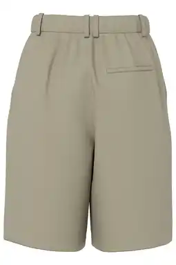 Wehkamp PIECES highwaist bermuda short lichtkaki aanbieding
