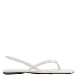 Wehkamp Mango imitatieleren sandalen - ecru aanbieding