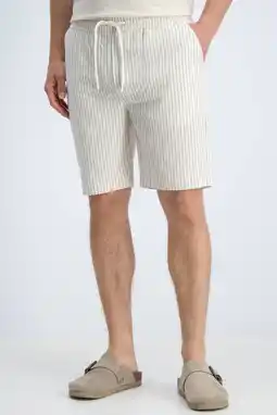 Wehkamp GABBIANO katoenen regular fit gestreepte short - amandel aanbieding