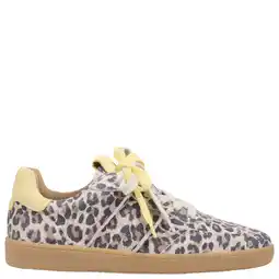 Wehkamp DWRS POONA leopard leren sneakers met panterprint beige/geel aanbieding