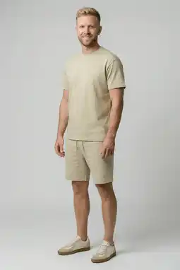 Wehkamp Cars regular T-shirt met short beige - (set van 2) aanbieding