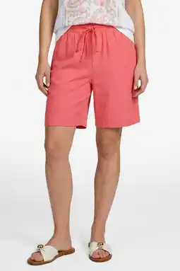 Wehkamp CS the Label straight regularwaist bermuda short koraalrood aanbieding