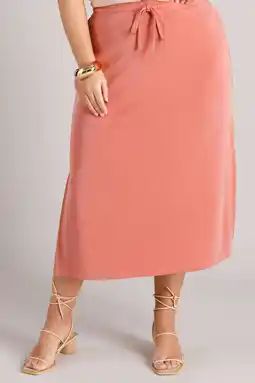 Wehkamp Yest Curve midi rok terra aanbieding