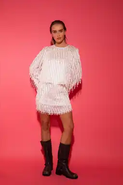 Wehkamp Studio AMAYA korte rok ecru aanbieding