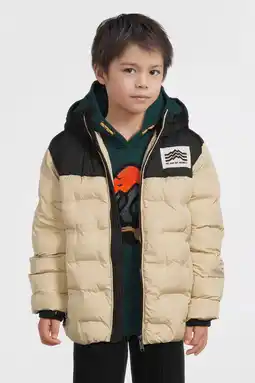 Wehkamp Me & My Monkey colourblock heatseal puffer jas beige aanbieding