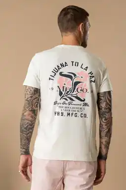 Wehkamp Petrol Industries regular T-shirt met backprint ecru aanbieding