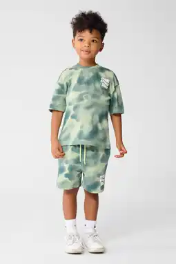 Wehkamp Shoeby regularwaist camouflage sweatshort groen aanbieding