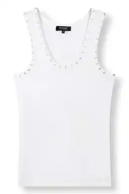 Wehkamp Refined Department top met studs - ecru aanbieding