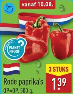 ALDI Rode paprika's aanbieding