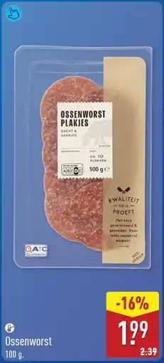 ALDI Ossenworst aanbieding