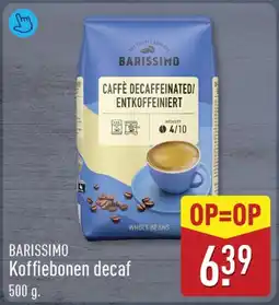 ALDI Barissimo koffiebonen decaf aanbieding