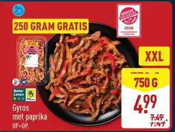 ALDI Gyros met paprika aanbieding