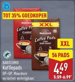 ALDI Barissimo koffiepads aanbieding