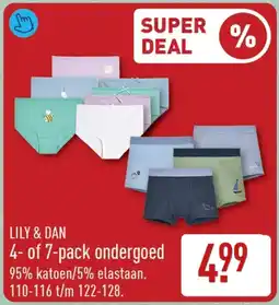 ALDI Lily & dan 4 of 7 pack ondergoed aanbieding