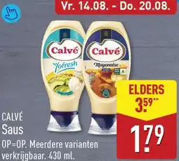 ALDI Calvé saus aanbieding