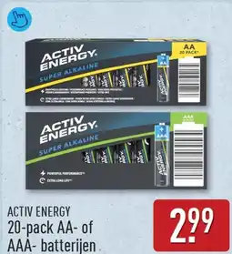 ALDI Activ energy 20-pack AA-of AAA-batterijen aanbieding