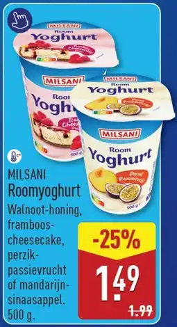 ALDI Milsani roomyoghurt aanbieding