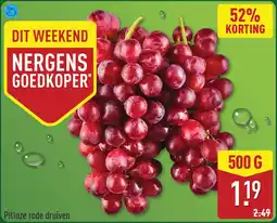 ALDI Pitloze rode druiven aanbieding