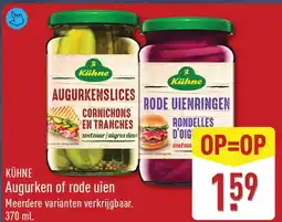 ALDI Kühne augurken of rode uien aanbieding