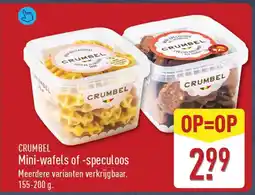 ALDI Crumbel mini wafels of speculoos aanbieding