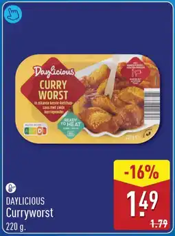 ALDI Daylicious curryworst aanbieding