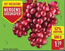 ALDI Pitloze rode druiven aanbieding