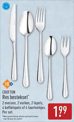 ALDI Crofton rvs bestekset aanbieding