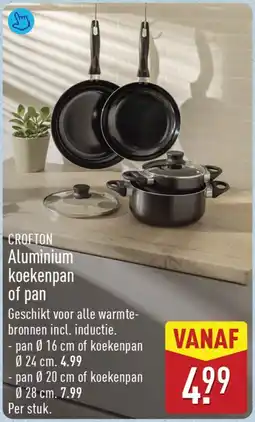 ALDI Crofton aluminium koekenpan of pan aanbieding