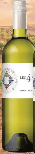 uw topSlijter Les 4 Pierres Pinot Grigio aanbieding