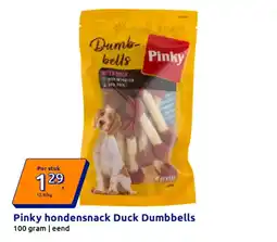 Action Pinky hondensnack Duck Dumbbells aanbieding