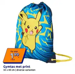 Action Gymtas met print aanbieding