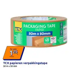Action TCX papieren verpakkingstape aanbieding