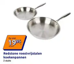 Action Redstone roestvrijstalen koekenpannen aanbieding
