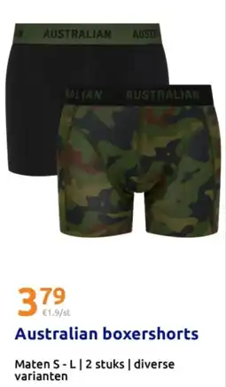 Action Australian boxershorts aanbieding