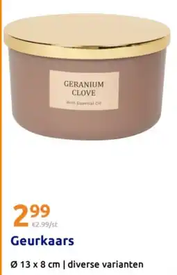 Action Geurkaars GERANIUM CLOVE aanbieding