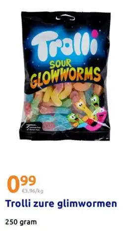 Action Trolli zure glimwormen aanbieding