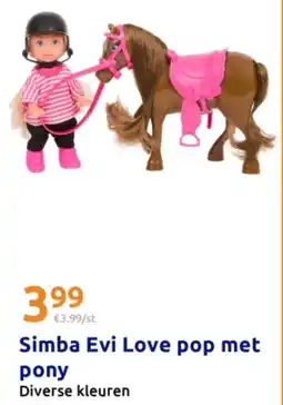Action Simba Evi Love pop met pony aanbieding