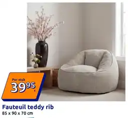 Action Fauteuil teddy rib aanbieding