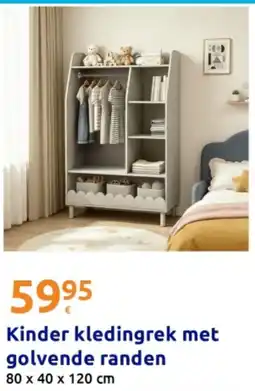 Action Kinder kledingrek met golvende randen aanbieding