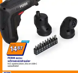 Action FERM accu- schroevendraaier aanbieding