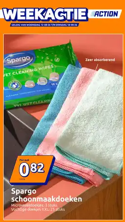 Action Spargo schoonmaakdoeken aanbieding