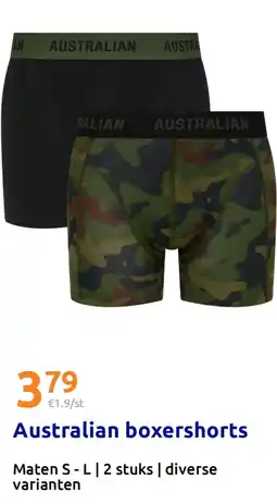 Action Australian boxershorts aanbieding