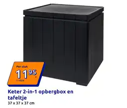 Action Keter 2-in-1 opbergbox en tafeltje aanbieding