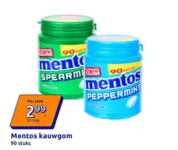 Action Mentos kauwgom aanbieding