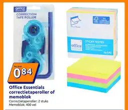 Action Office Essentials correctietaperoller of memoblok aanbieding