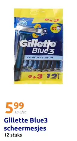 Action Gillette Blue3 scheermesjes aanbieding