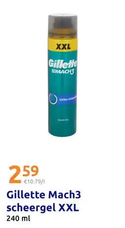 Action Gillette Mach3 scheergel XXL aanbieding